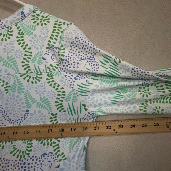 Mary Square Tiered Nylon Dress Sz L Cheetahs Lightweight Effortless Chic - Picture 14 of 15